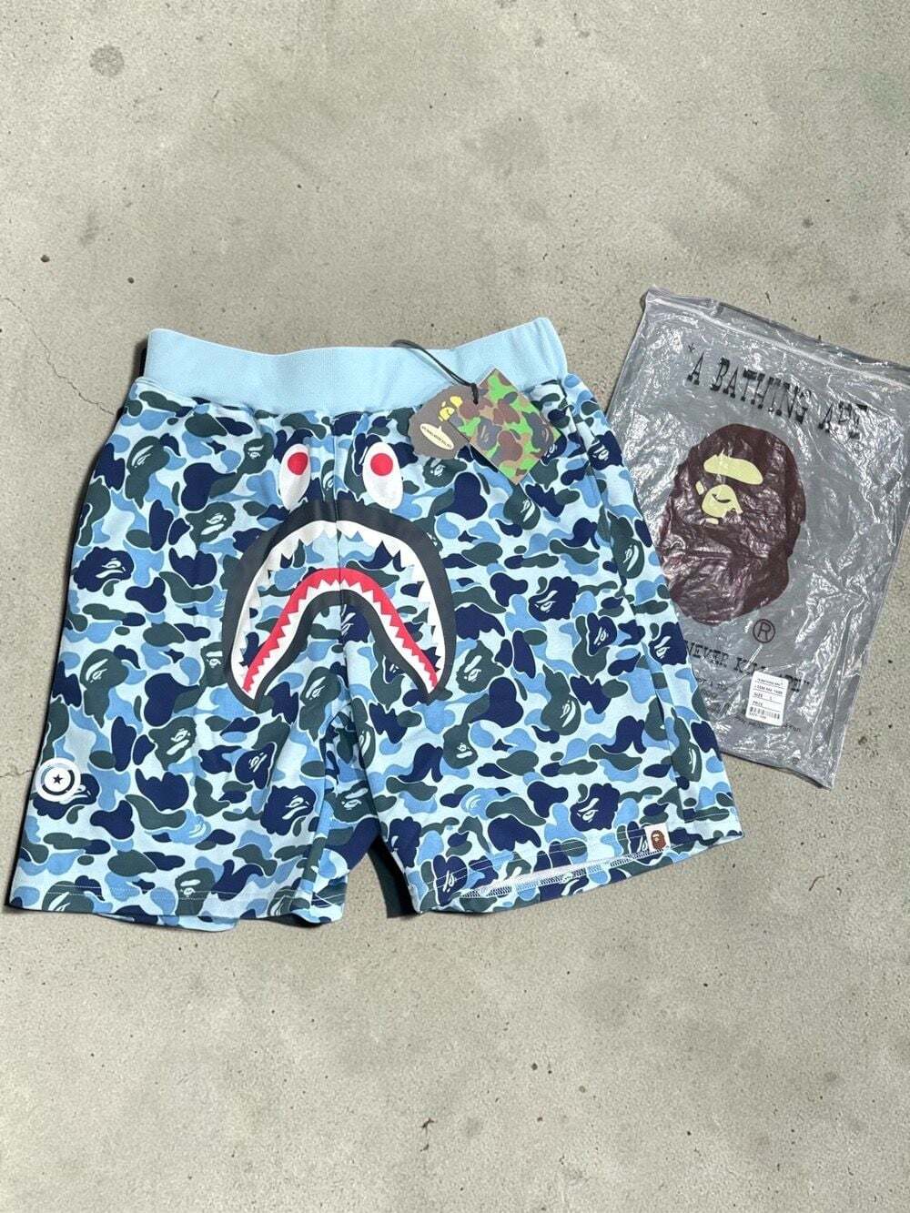 ABC Blue Camo Shark Shorts - Size M